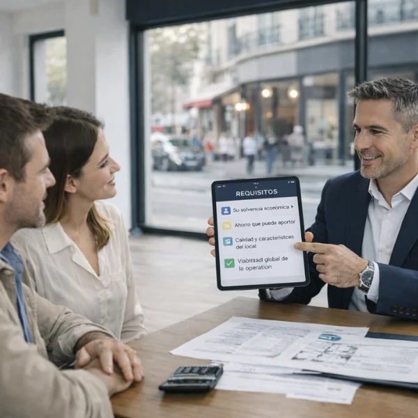 broker hipotecario muestra requisitos para conseguir hipoteca para local comercial